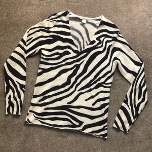 100% Cashmere Zebra Sweater